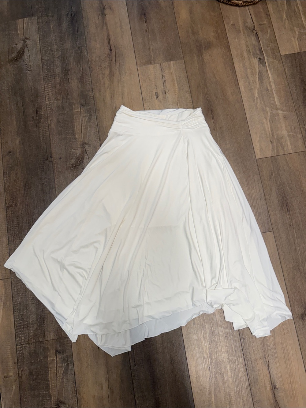 Meshki White Circle Skirt with Flowy Silhouette